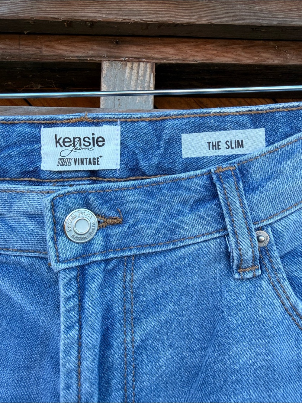 Kensie True Vintage Patchwork Straight-Leg Jeans | Size 10/30 - Picture 3 of 5